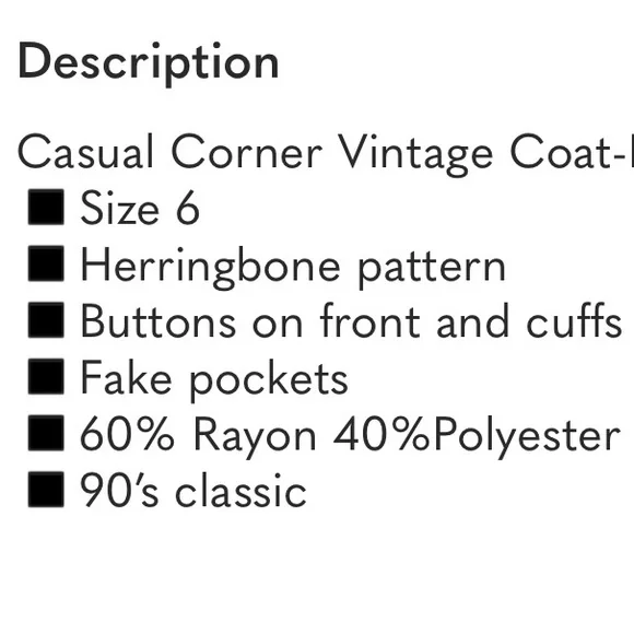 Casual Corner Black and White Checkered Blazer - Picture 6 of 6